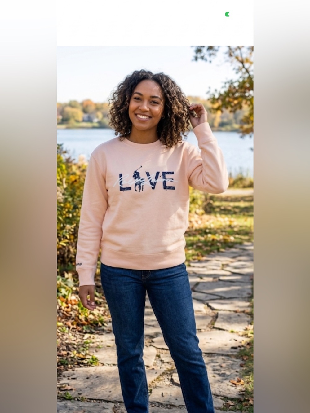 Ralph Lauren Pink Pony Crewneck Sweatshirt in Pale Pink with Black LOVE # 210